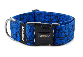 Obojok Black Print Cracks Royal Blue