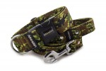 Halsband Camouflage Green mit der Leine