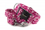 Halsband Camouflage Pink mit der Leine