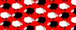 Vodítko Sheep Dream Red  - Vzor