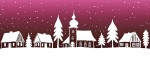 Obojok Winter Village Red