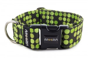 Halsband Bright Green Dots