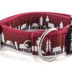 Obojok Winter Village Red